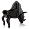 Commercial Fiberglass Rhino Chair / Sofa Home Furniture Animal Shape Black supplier
